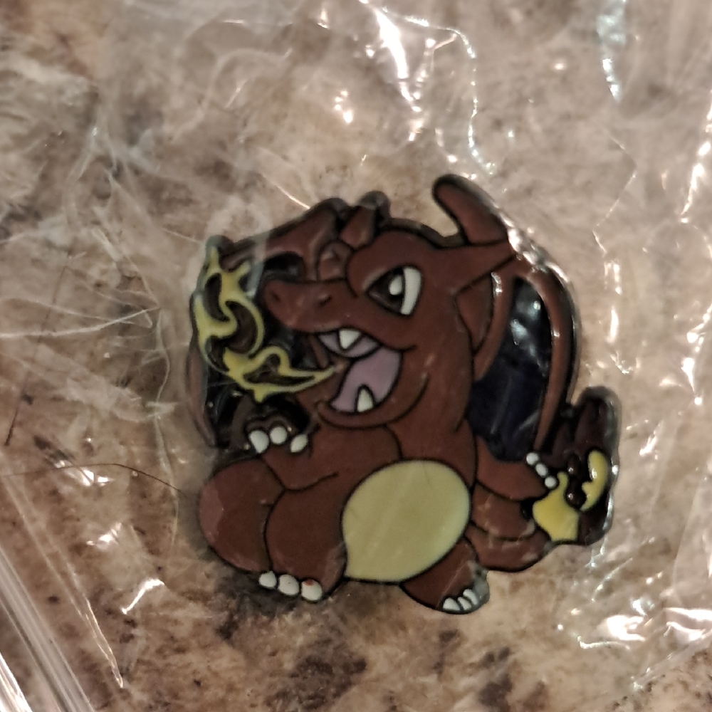 Pokemon Charizard Pin - Brown and Yellow